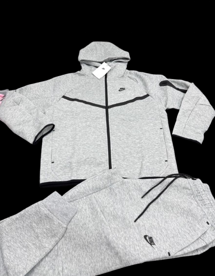 Men's Full Grey Nike Tech Fleece Set