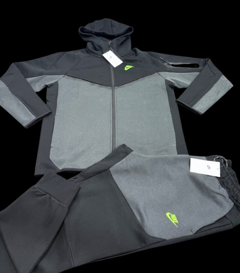 Men's Two Toned Grey Nike Tech Fleece Set
