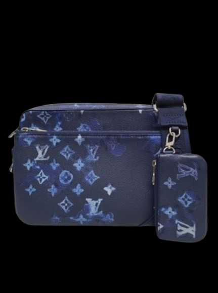 Louis Vuitton Blue Watercolor Monogram Trio Messenger Bag